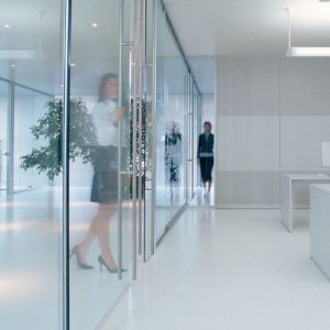 Противопожарная перегородка офисная из стекла / серия FRM5515